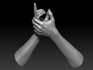 3d printable female hands 20 poses pack 3D Модель