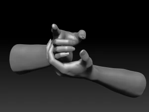 3d printable female hands 20 poses pack 3D Model
