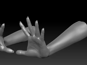 3d printable female hands 20 poses pack 3D Model