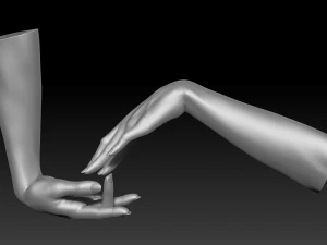 3d printable female hands 20 poses pack 3D Model
