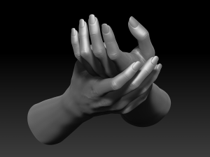 3d printable female hands 20 poses pack 3D Модель