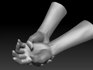 3d printable female hands 20 poses pack 3D Model