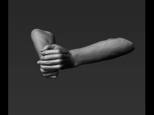 3d printable male hands 20 poses pack 3D Model