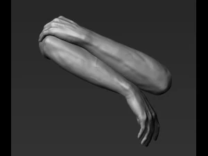 3d printable male hands 20 poses pack 3D Model