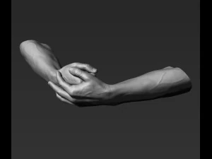 3d printable male hands 20 poses pack 3D Model