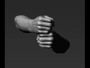 3d printable male hands 20 poses pack 3D Model