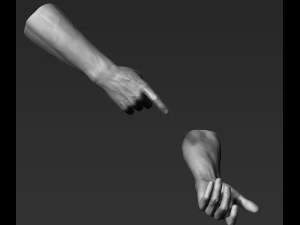 3d printable male hands 20 poses pack 3D Model