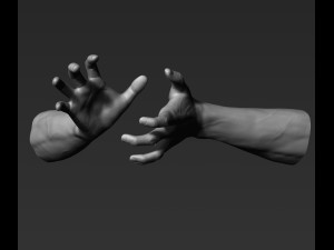 3d printable male hands 20 poses pack Modèle 3D