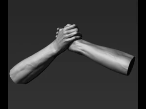 3d printable male hands 20 poses pack 3D Model