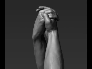 3d printable male hands 20 poses pack 3D Model