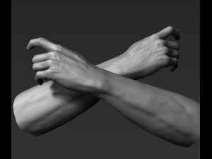 3d printable male hands 20 poses pack Modèle 3D