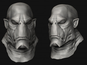 12 aliens heads Model 3D