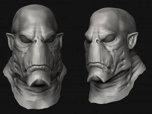 12 aliens heads 3D Model