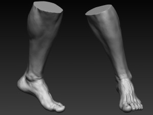 12 male feet Modelo 3D