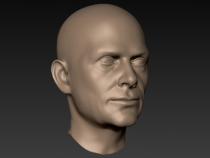 12 male heads 3D Model