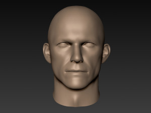 12 male heads 3D Model
