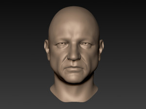 12 male heads 3D Model