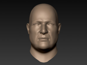 12 male heads 3D Model