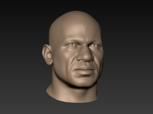 12 male heads 3D Model