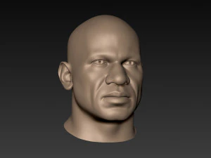 12 male heads 3D Model