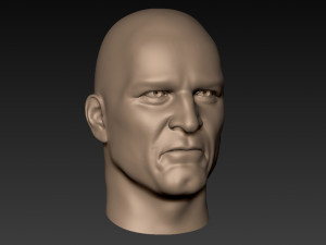 12 male heads 3D Model