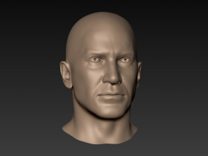 12 male heads 3D Model