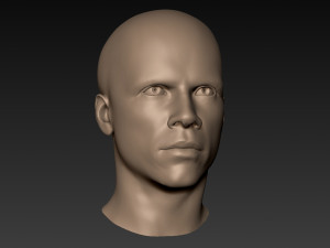 12 male heads 3D Model