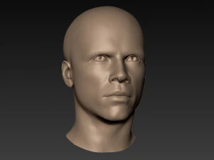 12 male heads 3D Model