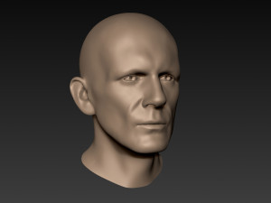 12 male heads 3D Model