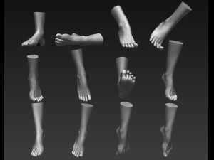 3d printable female feet Modelo 3D