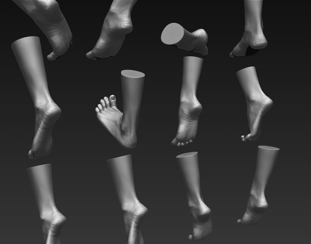 3d printable female feet 3D Model in Anatomy 3DExport