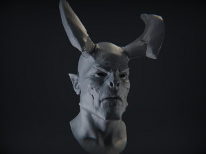 demon head sculpt 01 3D Model