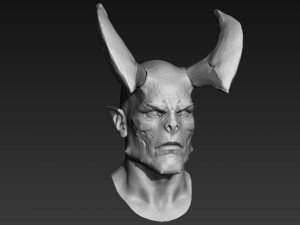 demon head sculpt 01 3D Model
