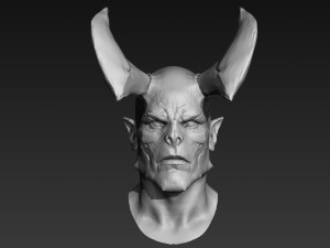 demon head sculpt 01 3D Model