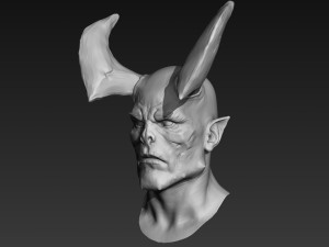 demon head sculpt 01 3D Model