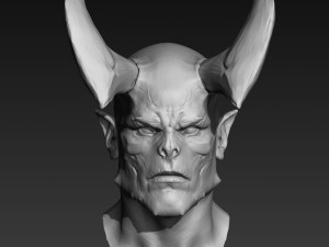 demon head sculpt 01 3D Model
