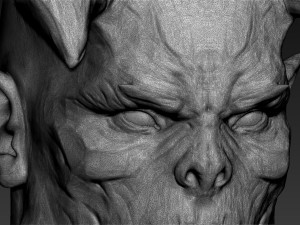 demon head sculpt 01 3D Model