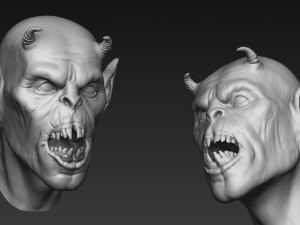 demon head sculpt 02 3D Model