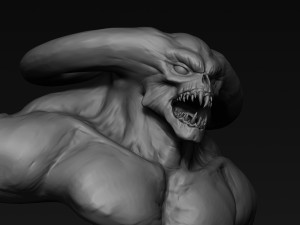 demon head sculpt 03 Modelo 3D