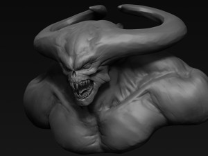 demon head sculpt 03 Modelo 3D