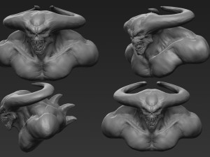 demon head sculpt 03 Modelo 3D
