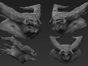 demon head sculpt 05 3D Model