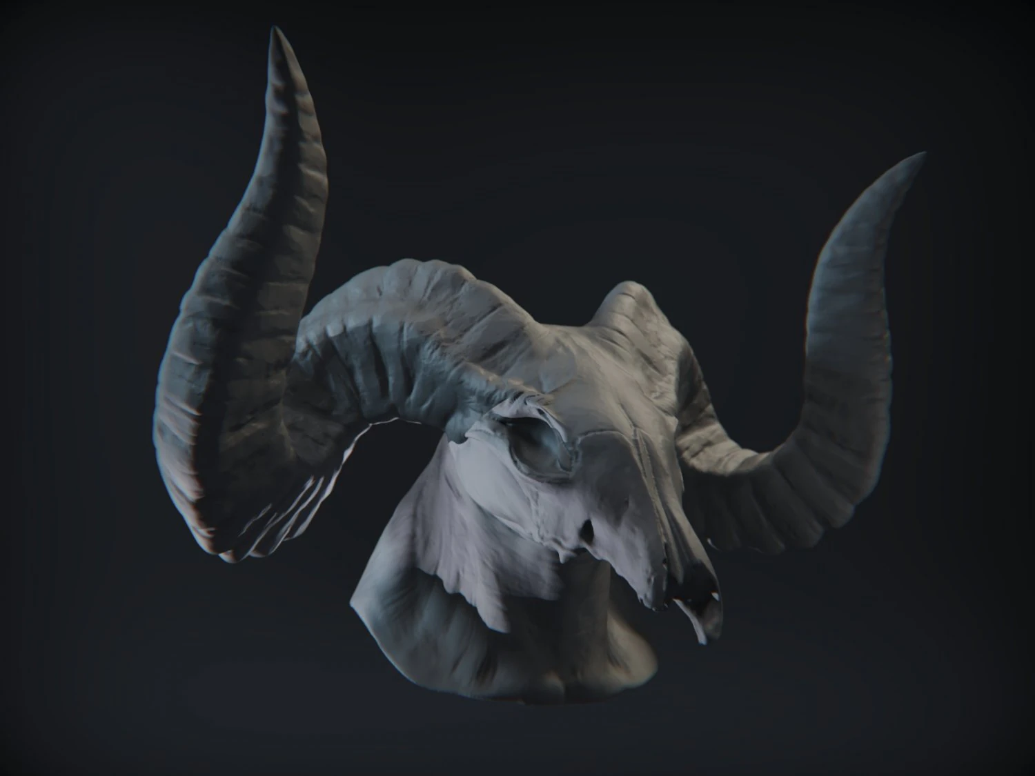 demon head sculpt 06 3D Model .c4d .max .obj .3ds .fbx .stl .blend 
