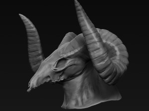 demon head sculpt 06 Modello 3D