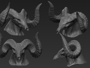 demon head sculpt 06 Modello 3D