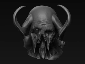 demon head sculpt 07 3D Model