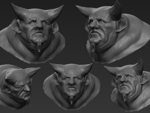 demon head sculpt 08 3D Model