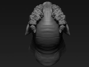 скульптура голови демона 09 3D Модель