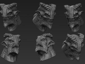 demon head sculpt 09 3D Model