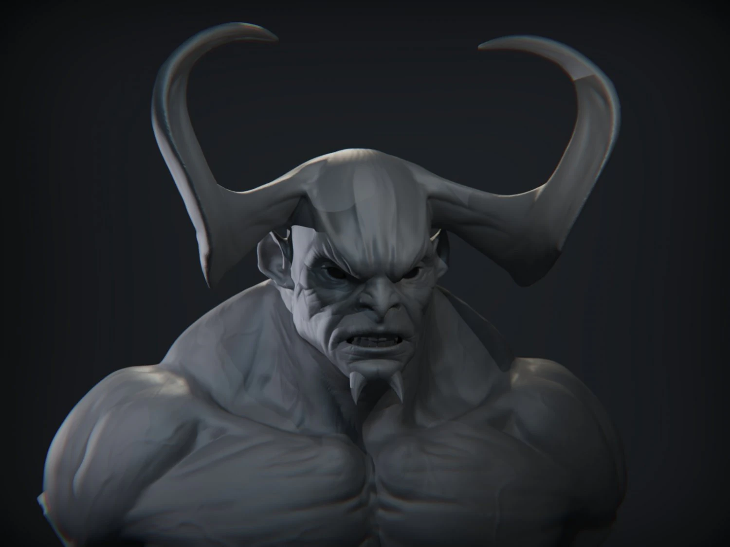 demon head sculpt 10 3D Model .c4d .max .obj .3ds .fbx .stl .blend